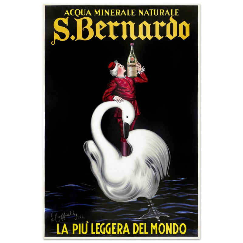 San Bernardo water italian vintage advertising print. Poster by Leonetto Cappiello 1953