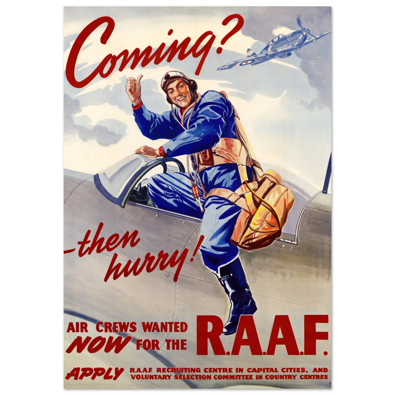 Coming? Then Hurry! II World War poster