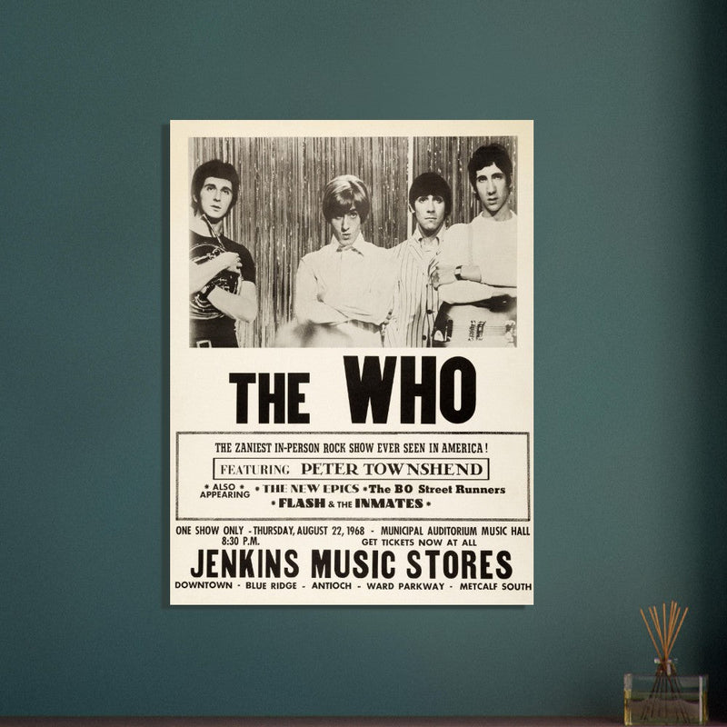 The Who concert poster reproduction. 1968 Concert . Fine art paper print