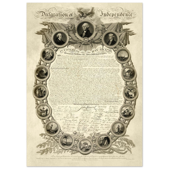 Declaration of Independence of America manuscript. 1819 by John Binns.