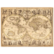 World map. Nouvelle et Exacte Description du Globe Terrestre Reveue Corrigee et Augmentee ... by Guillaume Blaeu
