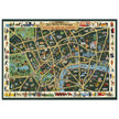 The Daily Telegraph Picture Map of London vintage poster .