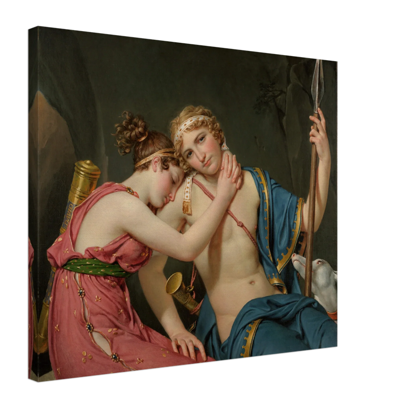Canvas The Farewell of Telemachus and Eucharis by Jacques Louis David 1818. Greek Mythology  canvas
