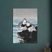 Great knot sandpipers by Ohara Koson woodblock print reproduction