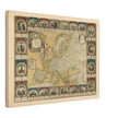 Ancient antique map of Europe. The map is devided in empires and realms.  poster.